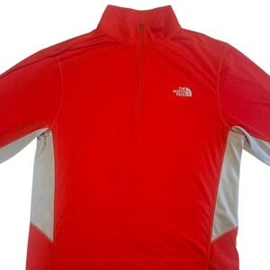 The North Face Red and Gray Pullover